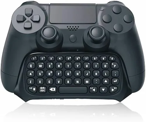Vista 4 de RALAN Teclado controlador para PS4, teclado inalámbrico Mini Bluetooth, Gamepad Chatpad, teclado de mensaje para Playstation 4, controlador delgado