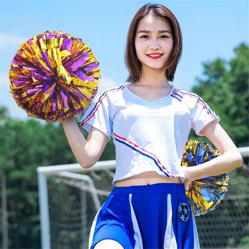 Vista 4 de Pompones de animadora para fiestas deportivas, accesorios de equipo de baile, espíritu de animación (A-1)