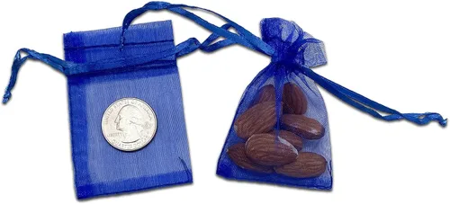Vista 45 de TheDisplayGuys - Paquete de 48 bolsas de regalo de organza transparente negra de 2 x 2-3/4 pulgadas con cordón, bolsas de regalo para joyas, bolsas