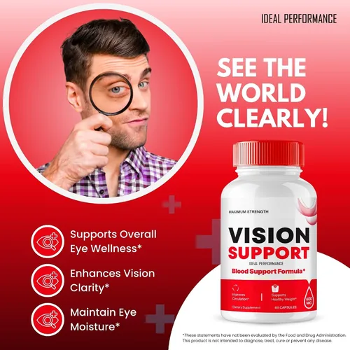 Vista 4 de Cápsulas de apoyo para la visión, píldoras de suplemento de apoyo a la visión, VisionSupport para una visión saludable y apoyo a la función ocular