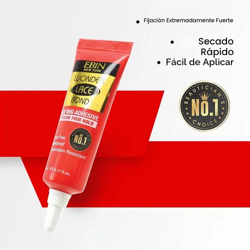 Vista 3 de EBIN NEW YORK Wonder Lace Bond Tube, pegamento para peluca extremadamente Adhesivo de peluca de encaje impermeable, secado rápido, a prueba