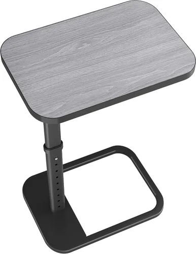 Vista 15 de Kitstorack - Bandeja/mesa de TV, altura ajustable y esquinas metálicas redondeadas, mesa para aperitivos para sofá, cama, silla, sala de estar, mesa