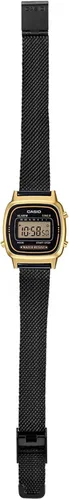 Vista 5 de Casio LA670WEMB-1DF Reloj digital de cuarzo negro de acero inoxidable para mujer