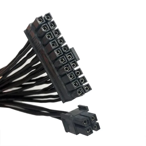 Vista 3 de GinTai ATX - Cable de extensión de fuente de alimentación de 24 pines, cable extensor PWM de 24 pines, cable trenzado (11.8 in)