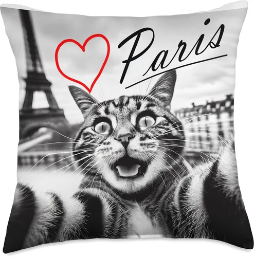 Vista 5 de Funny Paris Shop France Paris - Cojín de la Torre Eiffel, 16 x 16, multicolor