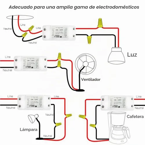 Vista 7 de Interruptor inteligente inalámbrico de 10 A, interruptor de luz Wi-Fi compatible con Alexa y Google Home y SmartThings, certificado FCC, no requiere