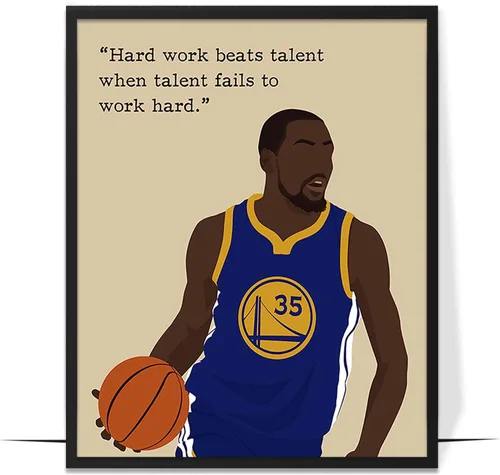 Vista 25 de LOLUIS Arte de pared motivacional, citas inspiradoras de baloncesto, sin marco, 8 x 10 pulgadas, ilustraciones dibujadas a mano, dormitorio