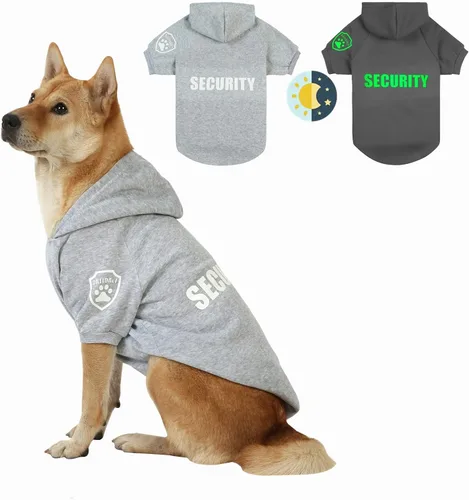 Vista 7 de Sudadera de seguridad con estampados que brillan en la oscuridad DAJIDALI - Ropa para perros - Sudadera de invierno - Chaqueta de suéter abrigada