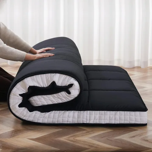 Vista 14 de Colchón de Piso Japonés - Futón de Tamaño Individual Plegable Extra Grueso - Almohadilla de Espuma Viscoelástica para Dormir para Adultos - Tatami