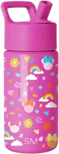 Vista 59 de Simple Modern Kids Summit - Botella de agua con tapa con pajilla, vaso de acero inoxidable de 14 onzas con aislamiento para niñas, para la escuela