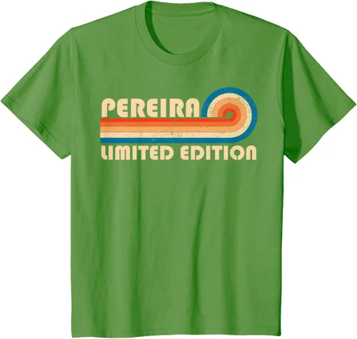 Vista 41 de PEREIRA - Camiseta vintage con apellido retro de los años 80 y 90, Negro