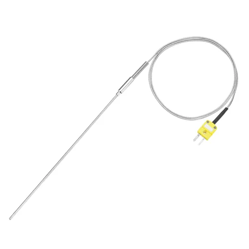 Vista 38 de MECCANIXITY Sonda de sensor de temperatura tipo K con termopar y enchufe, sonda de temperatura del medidor -50 a 1100°C (-58 a 2012°F), acero