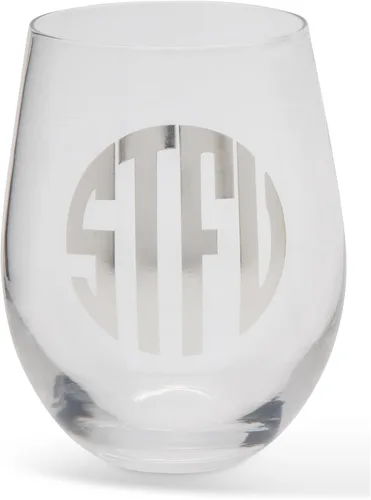 Vista 6 de BigMouth WTF & STFU Monogram Copas de vino