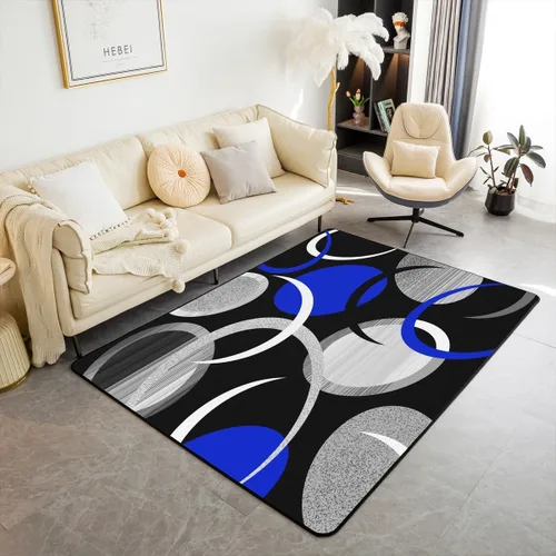 Vista 38 de Feelyou Tapete de jacquard para interiores para niños y niñas, 3 x 5, patrón floral, alfombra de sala de estar, alfombra de decoración floral ultra