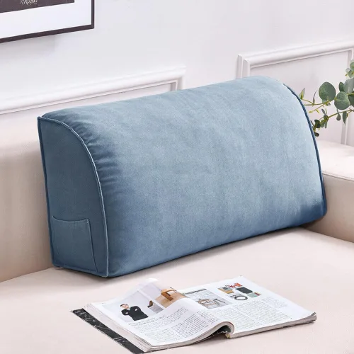 Vista 11 de Almohada decorativa para sofá, cojín de respaldo con funda de almohada extraíble para sala de estar, cabecero, almohada de lectura para cama, Aqua