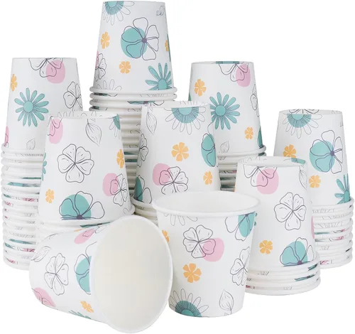 Vista 7 de Lamosi Paquete de 300 tazas de baño de 3 onzas, vasos de papel de 3 onzas, taza de enjuague bucal, mini taza de papel para fiestas, pícnics