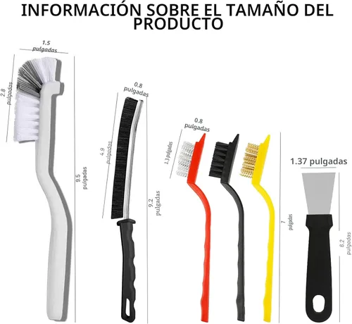 Vista 3 de Cepillo de limpieza de hendiduras, nueva herramienta de cepillo de limpieza multifuncional, cepillo para huecos de baño, hogar, cocina, baño