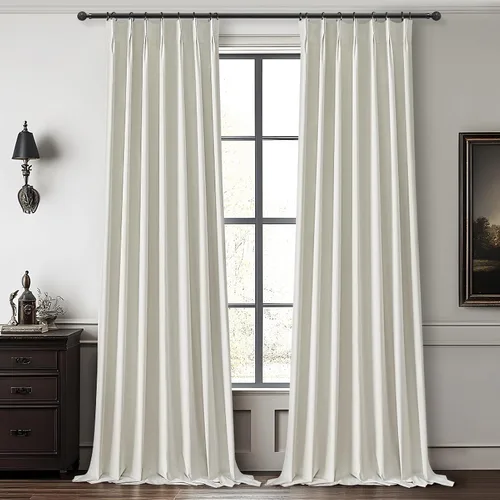 Vista 41 de Cortinas y Drapeados Modernos con Pliegues Pellizco Rosa Bebé de 84 Pulgadas de Largo, Juego de 2 Paneles para Sala de Estar, Cortina de Ventana