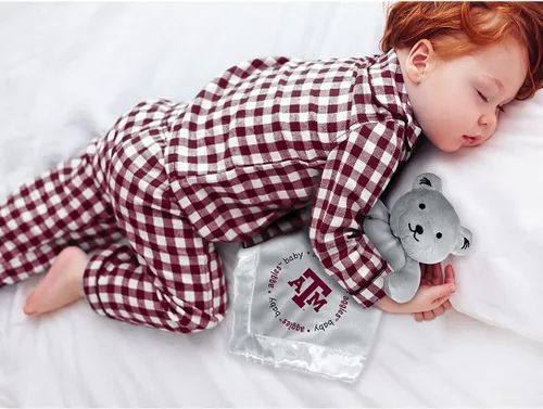 Vista 4 de Baby Fanatic Oso de seguridad gris - NCAA - Con licencia oficial Snuggle Buddy