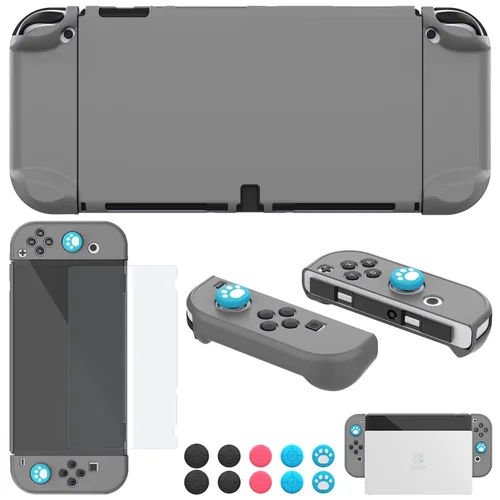 Vista 16 de COMCOOL Dockable Case for Nintendo Switch Oled - [9 FT Military Grade Drop Protection] [with Tempered Glass Screen Protector and Thumb Grips] Cute