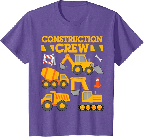 Vista 57 de Construction Crew Worker Excavator - Camiseta para niños y niñas Negro