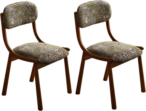 Vista 20 de Rustic Fabric Dining Room Chairs, Kitchen Chair with Backrest, Dining Chairs Lobby Chair Set for French Country Farmhouse Kitchen Home