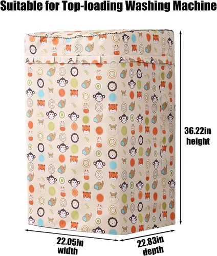 Vista 2 de Cubierta de carga superior para lavadora, cubierta impermeable para secadora con cremallera, a prueba de polvo, al aire libre, funda protectora