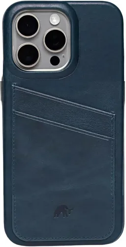 Vista 6 de Funda de cartera de cuero artesanal premium Bullstrap para iPhone 13 Ajuste impecable sin volumen y almacenamiento seguro de tarjetas Funda