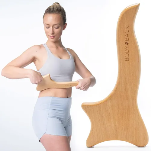 Vista 7 de Body Back Rodillo curvo de terapia de madera para maderoterapia, drenaje linfático, masaje de celulitis y rodillo de masaje, herramienta de masaje