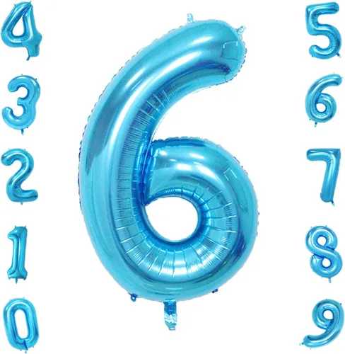 Vista 15 de Globo azul con el número 0, 40 pulgadas, Mylar premium, reutilizable, para decoración de fiesta de cumpleaños