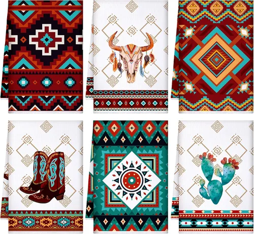 Vista 17 de Boyiee - Juego de 6 toallas de cocina de playa con temática marina, toallas de té náuticas con animales del mar, 60 x 40 centímetros, regalos