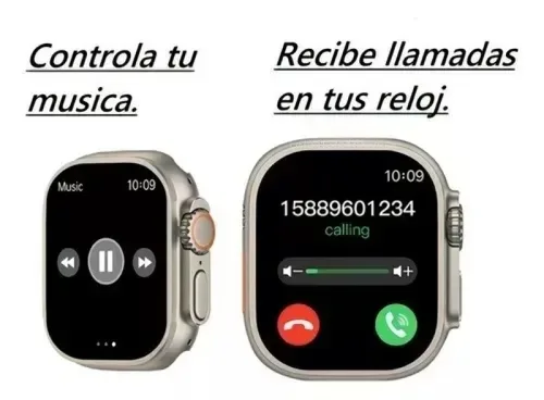 Vista 3 de Smartwatch Ultra 8 Reloj Inteligente 2 Pares De Manillas