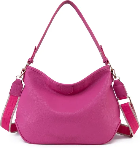 Vista 9 de Medium Women Shoulder Bag Casual Hobo Purses Daily Handbag for Everyday Use *Negro sólido