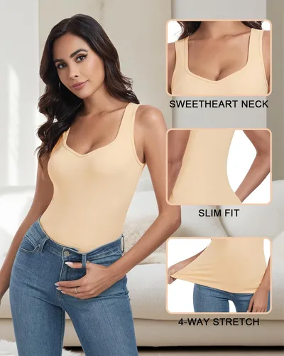 Vista 4 de WOWENY Camiseta sin mangas de forro polar térmico para mujer, sin mangas, cuello corazón, chaleco de invierno, ropa interior, camiseta cálida