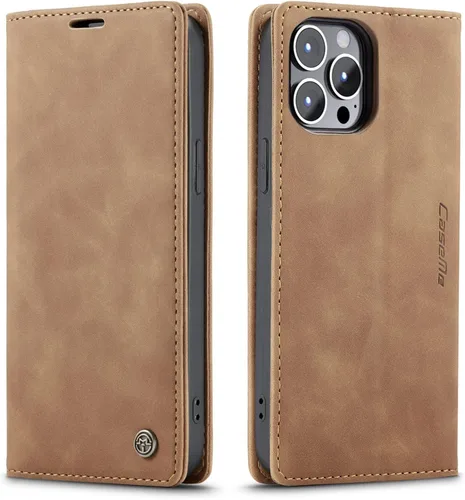 Vista 10 de SINIANL Funda de cuero para iPhone 13 Pro, cartera para iPhone 13 Pro, funda plegable con tapa y función atril magnética, funda protectora Negro