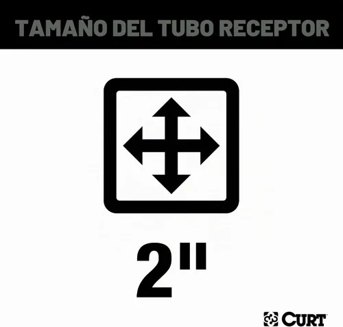 Vista 2 de CURT 13433 Enganche de remolque Clase 3, receptor de 2 pulgadas