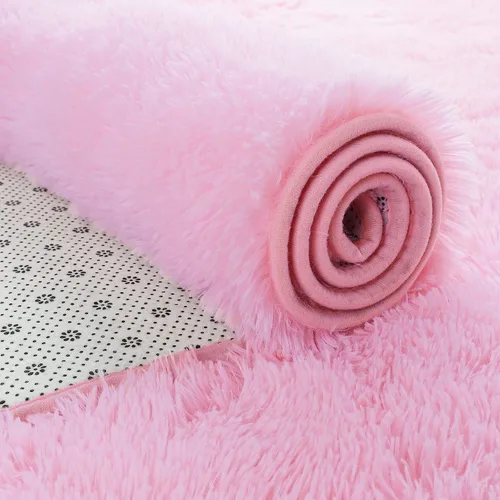 Vista 72 de Softlife Alfombra naranja para dormitorio, alfombra de felpa esponjosa para sala de estar para niñas, alfombra lanuda para niños, alfombra suave