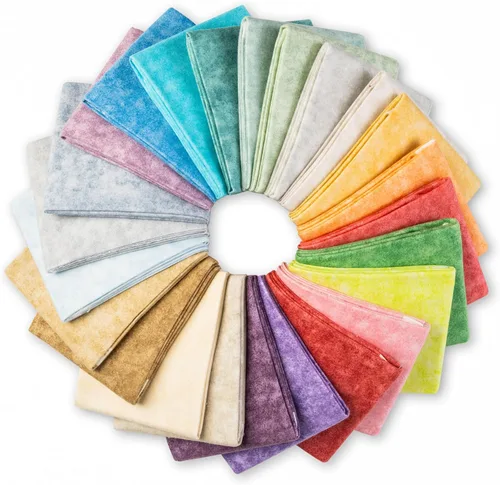 Vista 11 de Paquetes de tela 100% algodón Fat Quarters para coser 30 piezas de 18 x 22 pulgadas de algodón precortados surtidos en la colección Mirage Tonals