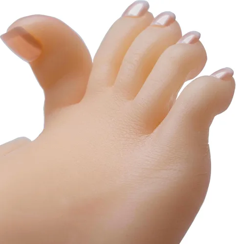 Vista 4 de SZLYTYUN Un par de modelos de pies femeninos de silicona realistas de tamaño real, pies de silicona para mostrar zapatos, joyas, sandalias