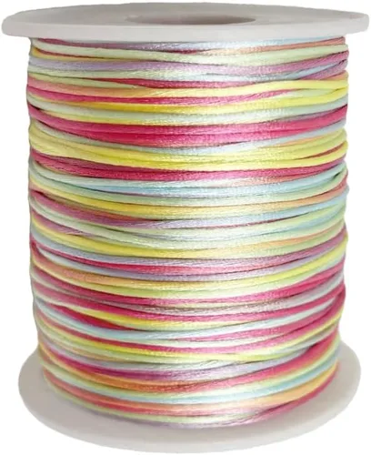 Vista 14 de Cordón de nailon teñido de 0.039 pulgadas x 100 yardas, hilo de cuentas para collares de macramé de cola de ratón, pulseras de amistad, fabricación