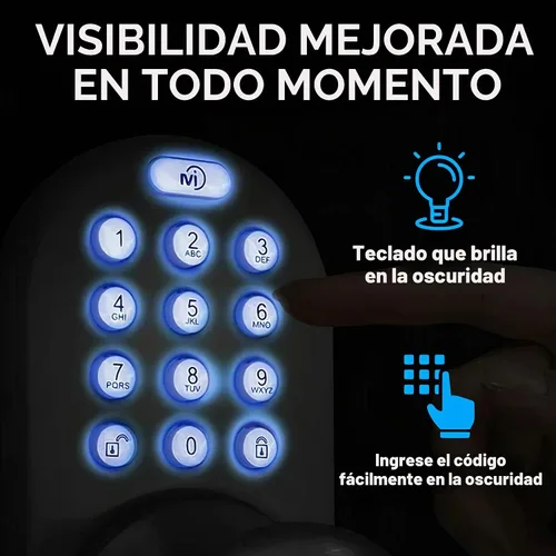 Vista 5 de MiLocks TKK-02OB: cerradura digital para puerta con teclado electrónico, bronce aceitado, teclado con función de bloqueo Bronce frotado con aceite
