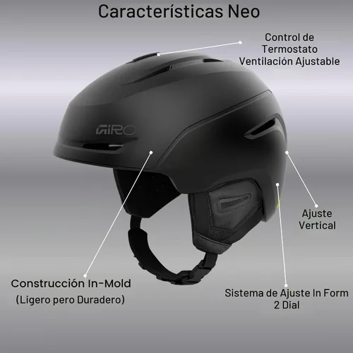 Vista 3 de Giro Neo - Casco de esquí, casco de snowboard para hombres, mujeres y jóvenes