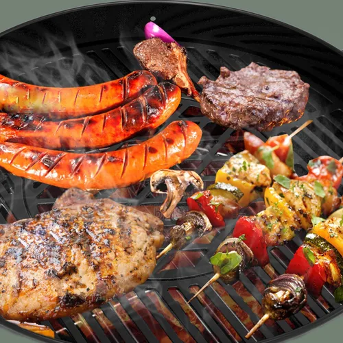 Vista 6 de onlyfire Rejilla de hierro fundido Rejilla de repuesto Gourmet BBQ System para Weber 22inch Kettle Charcoal Grills