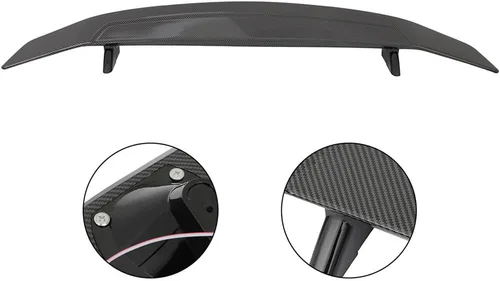 Vista 5 de SCITOO Alerón de alerón de ventana trasera ABS para alerón universal de 52 pulgadas con aspecto de carbono brillante