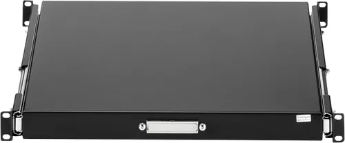 Vista 4 de StarTech - Estante deslizante para teclado de 1U, 19 pulgadas, 55 libras, 22 pulgadas (SLIDESHELFD) Pull-out drawer tray for any 19in server rack