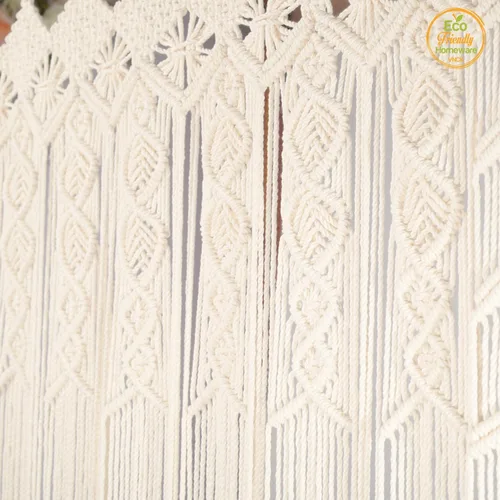 Vista 6 de Cortinas de Macramé para Puertas, Colgante de Pared de Macramé, Cortina de Puerta con Cuentas, Telón de Fondo Boho, Cuentas Colgantes para Puertas