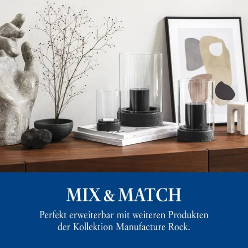 Vista 6 de Villeroy & Boch Manufacture Rock Rice Bowl, 14.5 oz, porcelana premium, fabricado en Alemania, negro mate