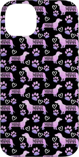 Vista 15 de Dachshund Mom Weenie Mama Weiner Dog - Funda de regalo para iPhone 16, color rosa
