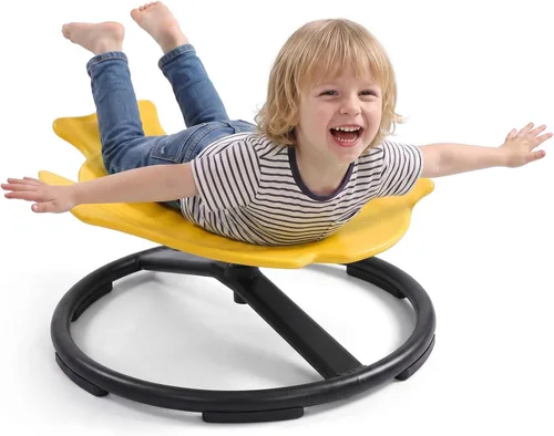 Vista 12 de Silla giratoria sensorial para autismo para niños autistas, color Naranja