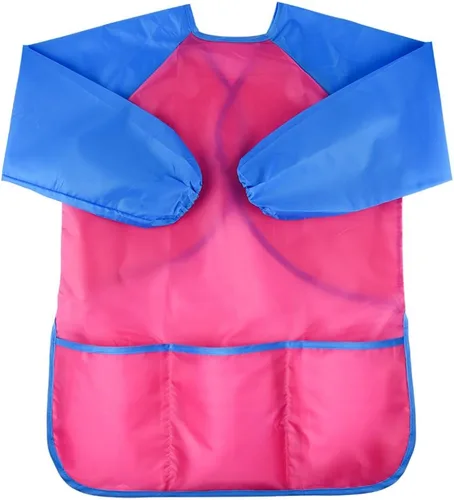 Vista 9 de KUUQA Delantal para Arte Impermeable para Niños, Delantales de Arte para Niños, Suministros para Pintar (Pinturas y pinceles no incluidos)